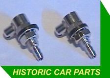 Pair (2) - Universal Chrome Windscreen Washer Jet 1950-70s