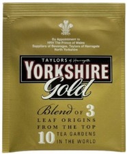 Yorkshire Gold Black Tea Enveloped Tagged Bags - Individually Wrap - 400 Sachet
