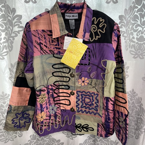Indigo moon blazer shoulder - moon,