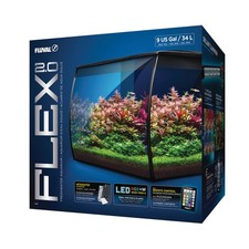 Fluval Flex 2.0 LED Aquarium Nano Fish Tank Black 34L 57L Freshwater