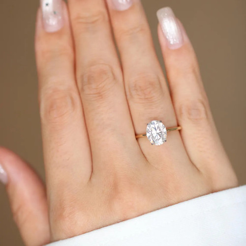 Minimalist carat oval lab - oval,