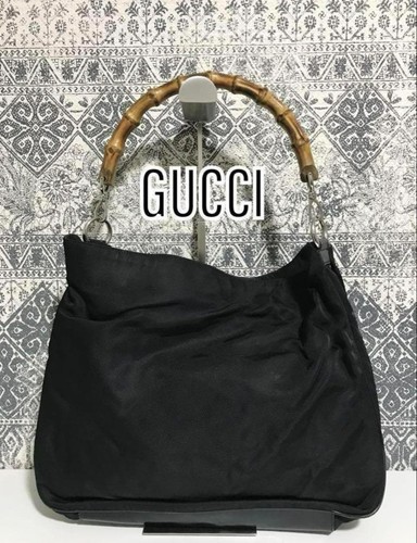 Gucci bamboo handbag - bamboo, black