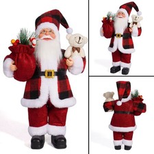 12Inch Xmas Standing Santa Claus Doll Decoration Figure Christmas Ornament Gifts