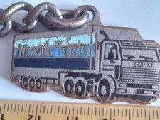 VINTAGE Old Keyring Metal Motor Vehicle Car Morville Trucks Scania  manhattan 