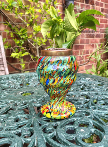 Vintage green czech bohemian - green,