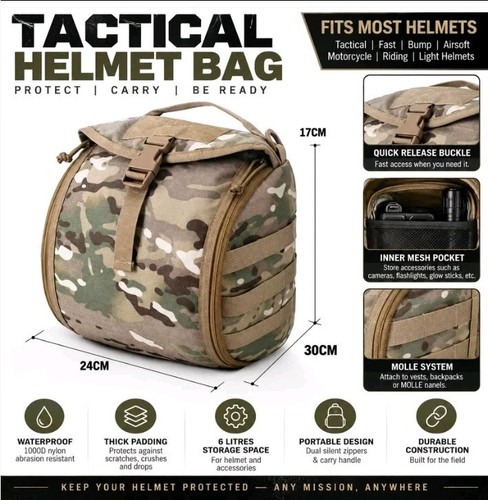Tactical mtp helmet bag 1000d - tactical,