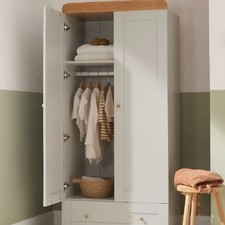 Tutti Bambini Rio Wardrobe Dove Grey Oak | Nursery Storage 175cm H