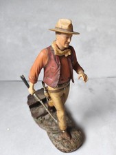 Franklin Mint John Wayne Family Western Lawman Porcelain Figurine Statue