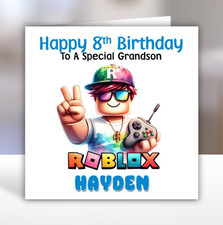 ROBLOX Personalised Birthday Card - Roblox Gaming Birthday Card