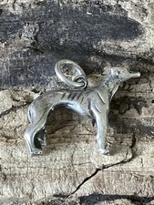 Antique Sterling Silver Miniture Greyhound Bracelet Charm Pendant