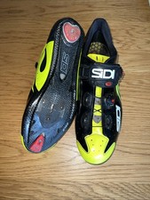 Sidi Wire Carbon Road Cycling Shoes Size 47 Black And Fluro