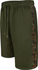 Mens Kam Jersey Camo Panelling Jog Shorts in Khaki 3XL 4XL 5XL 6XL 7XL 8XL