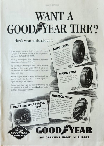 1943 goodyear greatest name - name, in