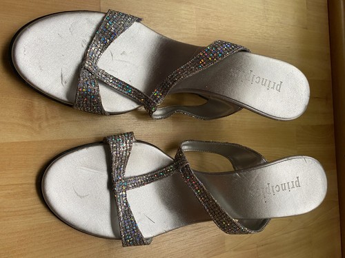 Womens wedge sandals silver - wedge,
