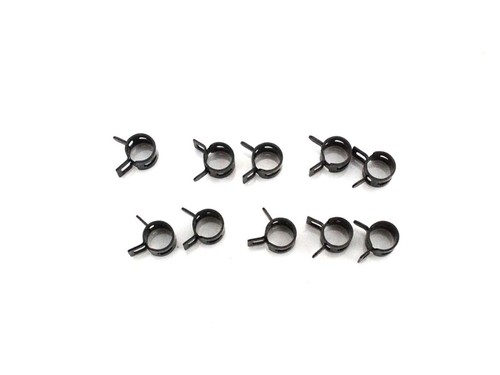 Spring clamp black 7mm pack - clamp, 10-pack
