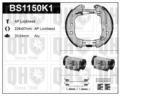 Lockheed brake shoe kit - shoe, w/