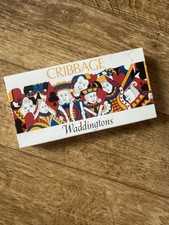 Waddingtons Vintage Cribbage Board Game Set Complete Wooden Cribbage Board