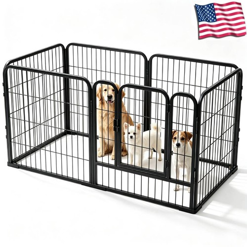 Foldable dog playpen - foldable, 6