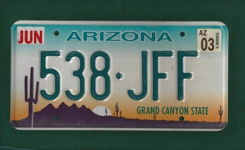 538 jff arizona embossed - arizona,