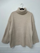 H&M Cream Beige Ribbed Poly