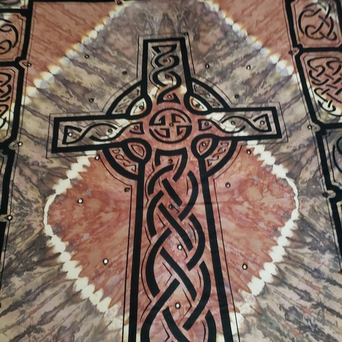 Celtic cross tapestry wall - celtic,