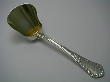 FRAGET SILVER PLATED SPOON SUGAR SCOOP SERVING SPOON Warsaw Poland c1920s Mono F