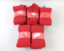 M&S Girls Cotton Rich Fresh Feet Tights 15 Pairs Bundle In Red NWOT F2