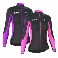 FDX Womens Thermodream Cycling Jersey Full Sleeve Thermal Roubaix Cycling Jacket