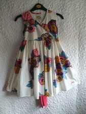 Joules Girls Floral Cotton Fit & Flare Dress 6 Years
