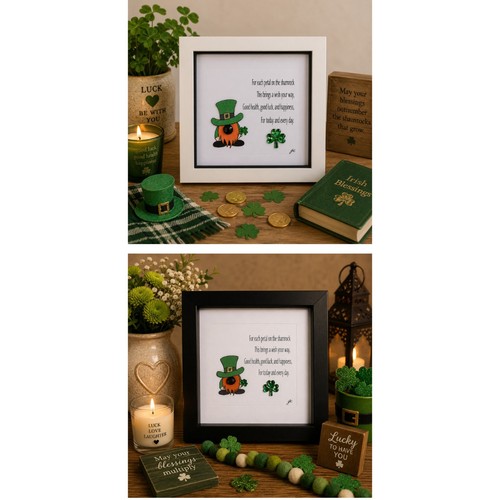 Handmade irish blessing pebble - handmade,