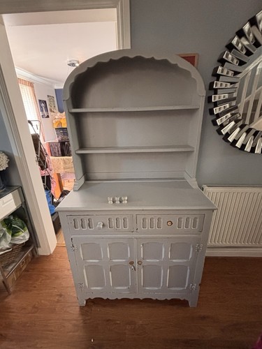 Shabby chic grey painted - grey, dome