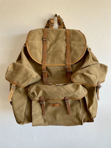 Lafuma khaki canvas backpack - canvas,