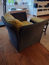 Rare Original "Lloyd Loom" Wicker Chair & Stool