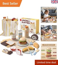 23-Piece Wooden Play Food Set