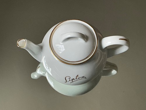 Gilded white porcelain 1950s - gilded,