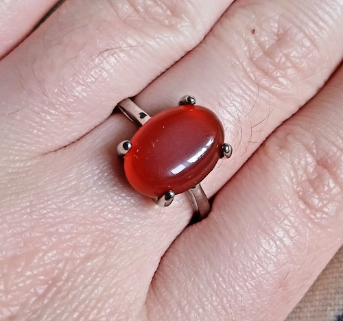 Red jasper ring size - ring, r
