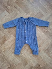 Hand Knit Blue Cable Knit Baby
