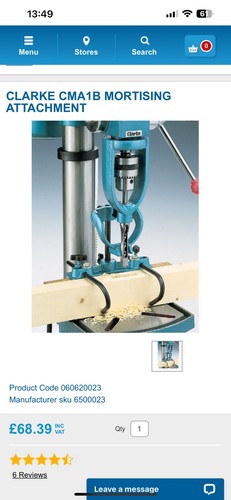 Mortising attachment clarke - mortising,