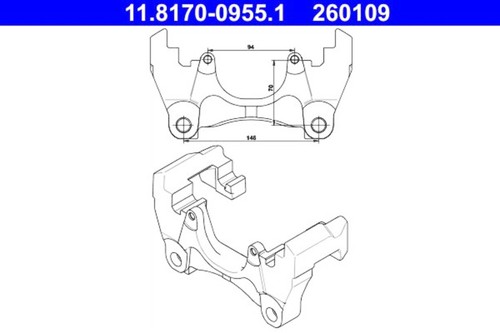 Ate brake caliper holder for - ate,