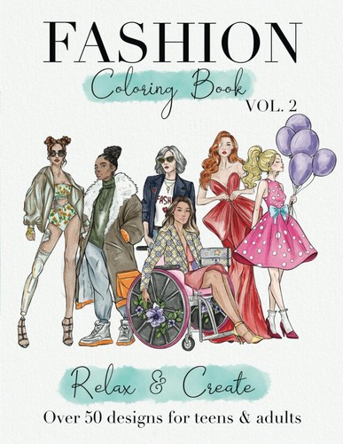 Fashion coloring book over - book,