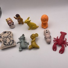 Vintage 1980s Character Erasers Rubber Pencil Topper Muppets Snoopy Tom Jerry