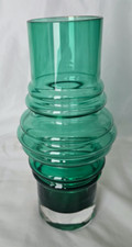 Scandinavian Riihimaki hooped art glass vase (h), Circa mid century modern