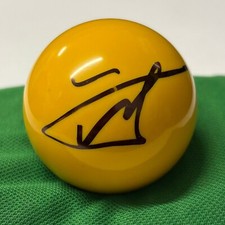 Fan Zhengyi Chinese Snooker Player Signed Yellow Full Size Snooker Ball + COA