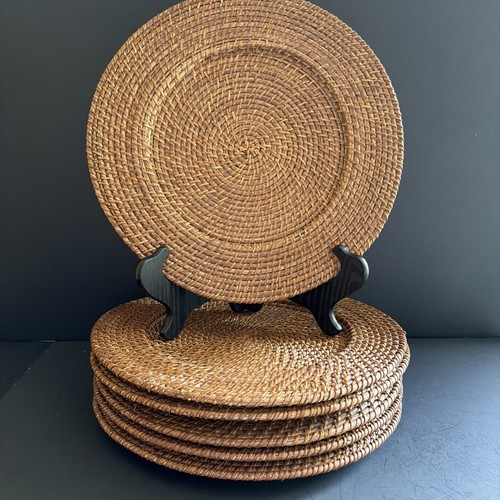 Hand woven rattan charger - hand,