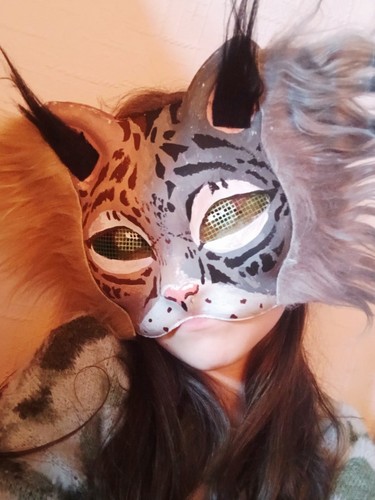 Calico bobcat mask - bobcat, mask,