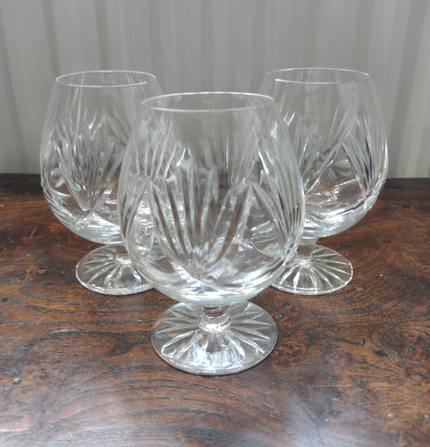 Vintage crystal brandy - 3, x