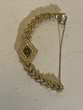 Diamanté Ladies Quartz Watch by Pelex New Battery Fitted Art Deco Style Working