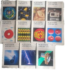 Scientific American magazine bundle 11 issues 1988 - see contents pics GC