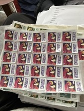 100 unfranked 1st class stamps - unfranked,