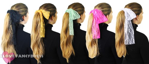 1980 lace headband neon 80s - 1980's,